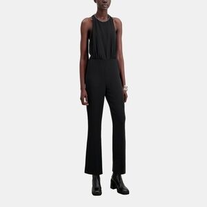 BLACK CREPE JUMPSUIT US Sz 4 French Size 1